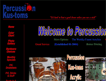 Tablet Screenshot of percussionkus-toms.com